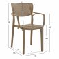 Preview: ESSZIMMERSET 5-TEILIG POLYPROPYLEN TISCH 140X80 & KAFFEESESSEL