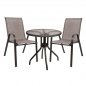 Preview: Outdoor Esstisch Set 3Stck in Braun