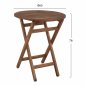 Preview: Ess-Set 3-teilig Tisch Φ60 cm und "Lemnos" Sessel aus Walnuss