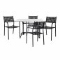 Preview: 5 STCK OUTDOOR ESS-SET MIT MARMORTISCH