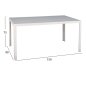 Preview: ESSZIMMER-SET 5-TLG. BRONCA METALLTISCH - 4 SESSEL AUS ALUMINIUM - WEISS
