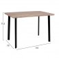 Preview: Modernes Esstischset im Industriellen Design (5-teilig)