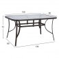 Preview: Set Dining Table 5 pieces chairs with pillow & table 150x90cm Brown