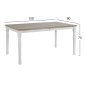 Preview: Holztisch Weiß 150 (+30) x 90 x 75 cm