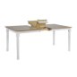 Preview: Holztisch Weiß 150 (+30) x 90 x 75 cm