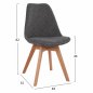 Preview: DINING SET 5PCS TABLE Φ90X74 & 4 VEGAS CHAIRS BLACKDINING SET 5PCS TABLE Φ90X74 & 4 VEGAS CHAIRS IN GREY FABRIC