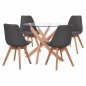 Preview: DINING SET 5PCS TABLE Φ90X74 & 4 VEGAS CHAIRS BLACKDINING SET 5PCS TABLE Φ90X74 & 4 VEGAS CHAIRS IN GREY FABRIC