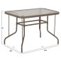 Preview: ESSZIMMERSET FÜR DEN GARTEN 5-TEILIG TISCH-STÜHLE AUS METALL IN CHAMPAGNERFARBE