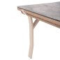 Preview: OUTDOOR-ESSZIMMER-SET 7-TEILIG ALUMINIUM IN BEIGE-HPL-GRAUEM MARMOR-CAPUCCINO-KISSEN UND SEIL