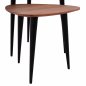 Preview: "EMILIANO" MASSIVES AKAZIENHOLZ-SET MIT SCHWARZEN BEINEN 69,5 x 67 x 46 cm