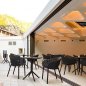 Preview: Outdoor armchair "Sky" made of polypropylene in black 61x81x45x55cm