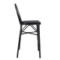 Preview: Bar Hocker aus Aluminium in Bambus-Optik in schwarz