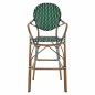 Preview: ΣΚΑΜΠΟ ΑΛΟΥΜΙΝΙΟΥ BAMBOO LOOK ΜΕ WICKER ΠΡΑΣΙΝΟ ΛΕΥΚΟ 56x60x126 εκ.