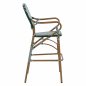 Preview: ΣΚΑΜΠΟ ΑΛΟΥΜΙΝΙΟΥ BAMBOO LOOK ΜΕ WICKER ΠΡΑΣΙΝΟ ΛΕΥΚΟ 56x60x126 εκ.