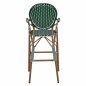 Preview: ΣΚΑΜΠΟ ΑΛΟΥΜΙΝΙΟΥ BAMBOO LOOK ΜΕ WICKER ΠΡΑΣΙΝΟ ΛΕΥΚΟ 56x60x126 εκ.