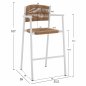 Preview: ALUMINIUM HOCKER WEISS MIT BEIGE SEIL