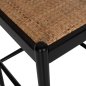 Preview: HOCKER AUS BUCHE-RATTAN MIT RÜCKENBOGEN SCHWARZ 43,5x50x98 cm