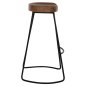 Preview: HOLZHOCKER TOON-METALL IN SCHWARZ-NATUR 48X40,5X71cm