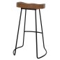 Preview: HOLZHOCKER TOON-METALL IN SCHWARZ-NATUR 48X40,5X71cm