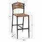Preview: ALUMINIUM BAR HOCKER MIT BEIGE SEIL