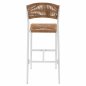 Preview: ALUMINIUM BARHOCKER WEISS MIT PE SEIL BEIGE 45,5x56x111 cm