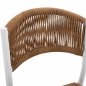 Preview: ALUMINIUM BARHOCKER WEISS MIT PE SEIL BEIGE 45,5x56x111 cm