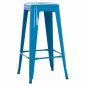 Preview: ΣΚΑΜΠΟ BAR ΜΕΤΑΛΛΙΚΟ MELITA ΣΕ ΜΠΛΕ 43x43x78 εκ.