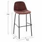 Preview: VINCENT STOOL VELVET ROTTEN APPLE AND METAL FRAME 56,5x47x106 cm - Kopie