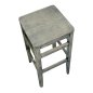 Preview: Hocker aus Buchenholz in Patina-grau