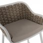 Preview: HOCKER MIT WEIßEM METALLGESTELL UND BEIGEM SEIL-DESIGN 50x51x103cm
