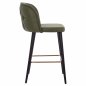 Preview: STOOL "MARCELLO" FROM NUBUK CYPRUS WITH WOODEN FEET 50x49,5x101,5 cm