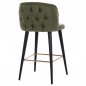 Preview: STOOL "MARCELLO" FROM NUBUK CYPRUS WITH WOODEN FEET 50x49,5x101,5 cm