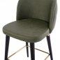 Preview: STOOL "MARCELLO" FROM NUBUK CYPRUS WITH WOODEN FEET 50x49,5x101,5 cm