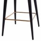 Preview: STOOL "MARCELLO" FROM NUBUK CYPRUS WITH WOODEN FEET 50x49,5x101,5 cm