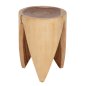 Preview: STOOL ONYX SOLID SUAR WOOD IN NATURAL COLOR-CLAW SHAPE Φ30Χ40Hcm