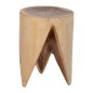 Preview: STOOL ONYX SOLID SUAR WOOD IN NATURAL COLOR-CLAW SHAPE Φ30Χ40Hcm