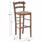 Preview: Taverna Hocker Walnuss Gestell 40x42x105 cm