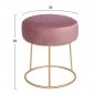 Preview: KARLO STEIN AUS PINK SAMT MIT GOLDENER BASE 35x39 cm.