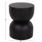 Preview: ZYLINDRISCHER HOCKER FEBRY SCHWARZES MASSIVES SUARHOLZ Φ35x45L