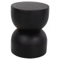 Preview: ZYLINDRISCHER HOCKER FEBRY SCHWARZES MASSIVES SUARHOLZ Φ35x45L