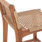 Preview: BARHOCKER MIT RÜCKENLEHNE AUSSEN TEAKHOLZ UND SEIL 40X53X89Hcm