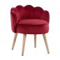 Preview: Stool with back Elise Red Velvet
