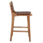 Preview: HOCKER MIT RÜCKENLEHNE HOCH, MINDIHOLZ, STRICKLEDER NATUR, 40X53X89H