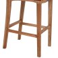 Preview: HOCKER MIT RÜCKENLEHNE HOCH, MINDIHOLZ, STRICKLEDER NATUR, 40X53X89H