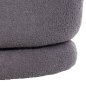 Preview: HOCKER MIT RÜCKENLEHNE DREHBAR MIT GRAU TEDDYSTOFF 51x51x61Hcm