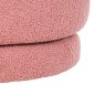 Preview: HOCKER MIT RÜCKENLEHNE DREHBAR MIT ROSA TEDDYSTOFF 51x51x61Hcm