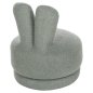 Preview: STOOL WITH BACKREST SWIVEL LIGHT PISTACHIO GREEN TEDDY FABRIC 51x51x61Hcm
