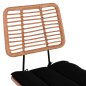 Preview: Barhocker „Allegra I“ mit Kissen in Beige-Schwarz 55x56x107 cm