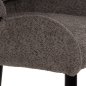 Preview: MITTELHOHER HOCKER AUS GRAUEM TEDDY BOUCLE STOFF MIT SCHWARZEN METALLBEINEN 55x62x105cm