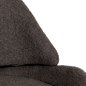 Preview: MITTELHOHER HOCKER AUS GRAUEM TEDDY BOUCLE STOFF MIT SCHWARZEN METALLBEINEN 55x62x105cm